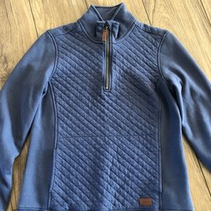 LL Bean Women’s quilted 1/4 zip sweatshirt
